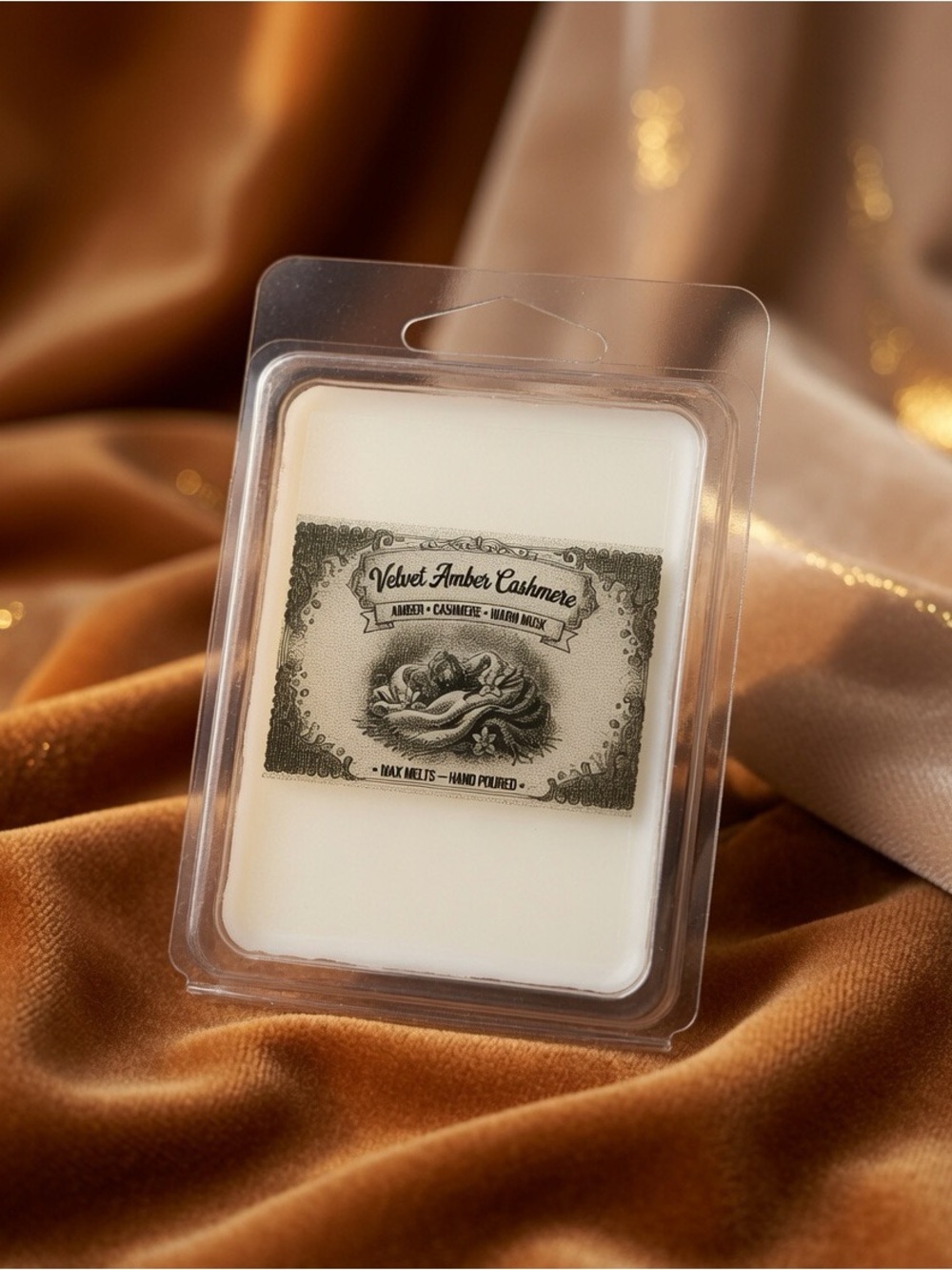 Velvet Amber Cashmere Wax Melts | Luxe Amber Musk Vanilla Scent
